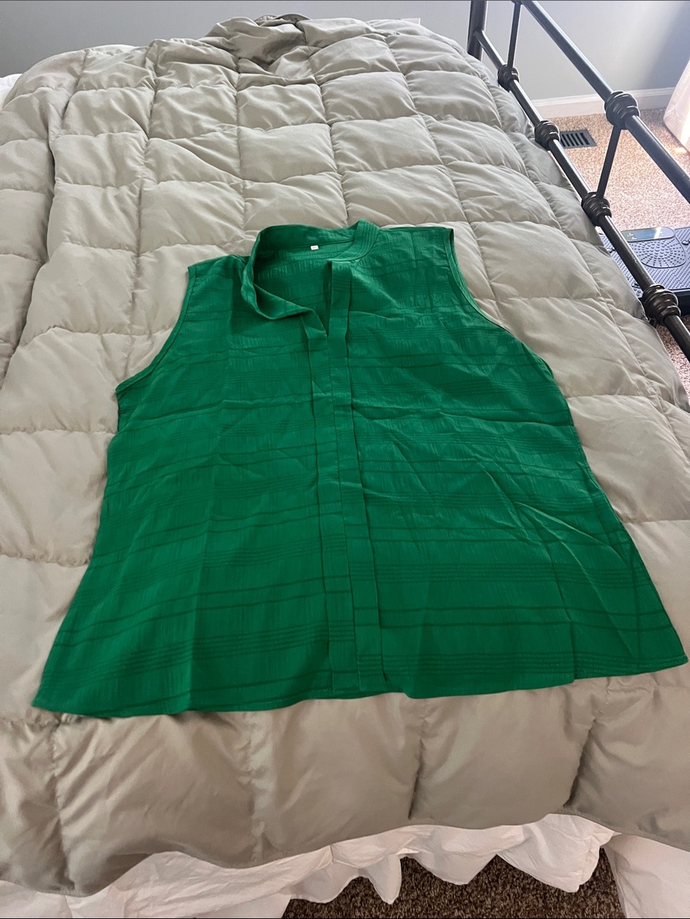 Sleeveless Green Blouse - Classic Women's Top